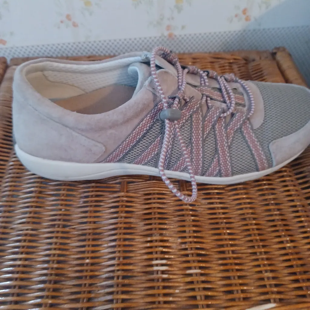 Dansko Womens Size 40 Halifax Honor Collection Pink Tan Walking Shoes Suede READ - Image 8