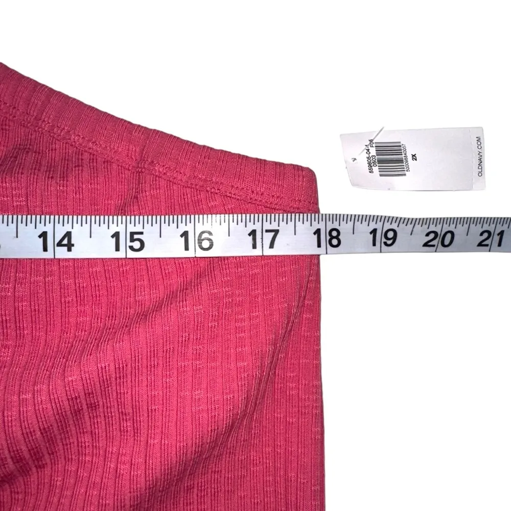 NWT Old Navy Rib Knit Pink Halter Midi Dress 2X in Lotus Blossom - Image 7