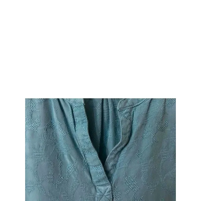 Simply Vera Wang Medium Blouse Blue Floral Long Sleeve V Neck Cottagecore‎ Top - Image 11