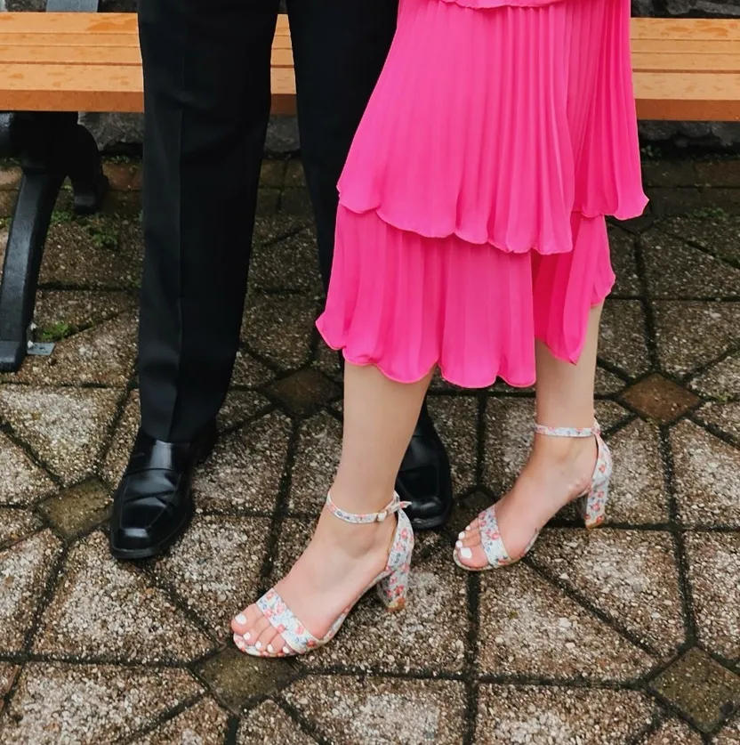 White Floral Heels - Image 10