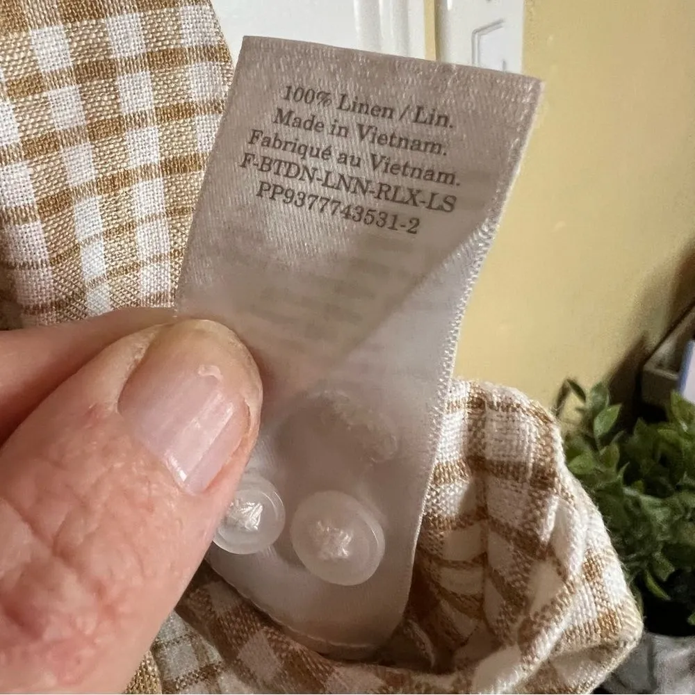 Everlane‎ Linen Button Down Top, Size 10. Practical and Comfy Career Wear - Image 4