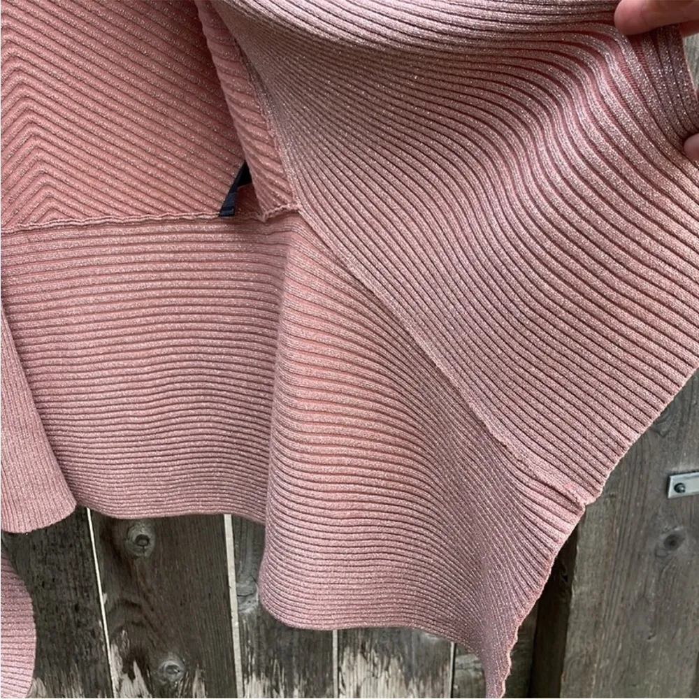 EUC White House Black Market Ribbed Open Front Draped Sweater - Image 8