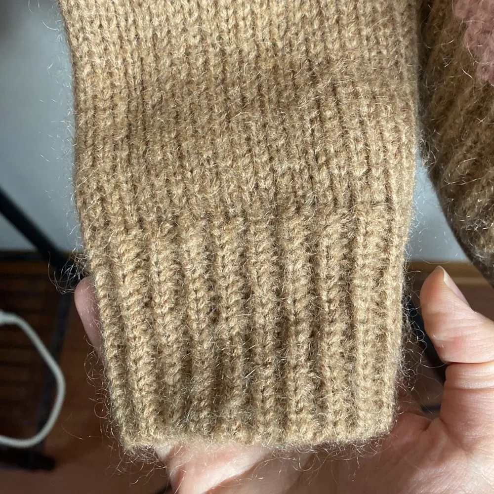 Scotch & Soda OK Bye Selina mohair blend colorblock high neck fuzzy sweater XS - Image 9