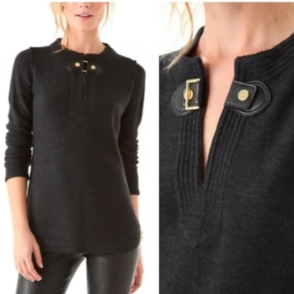 Tory Burch  Mim Buckle Tunic Alpaca Wool Sweater - Image 2