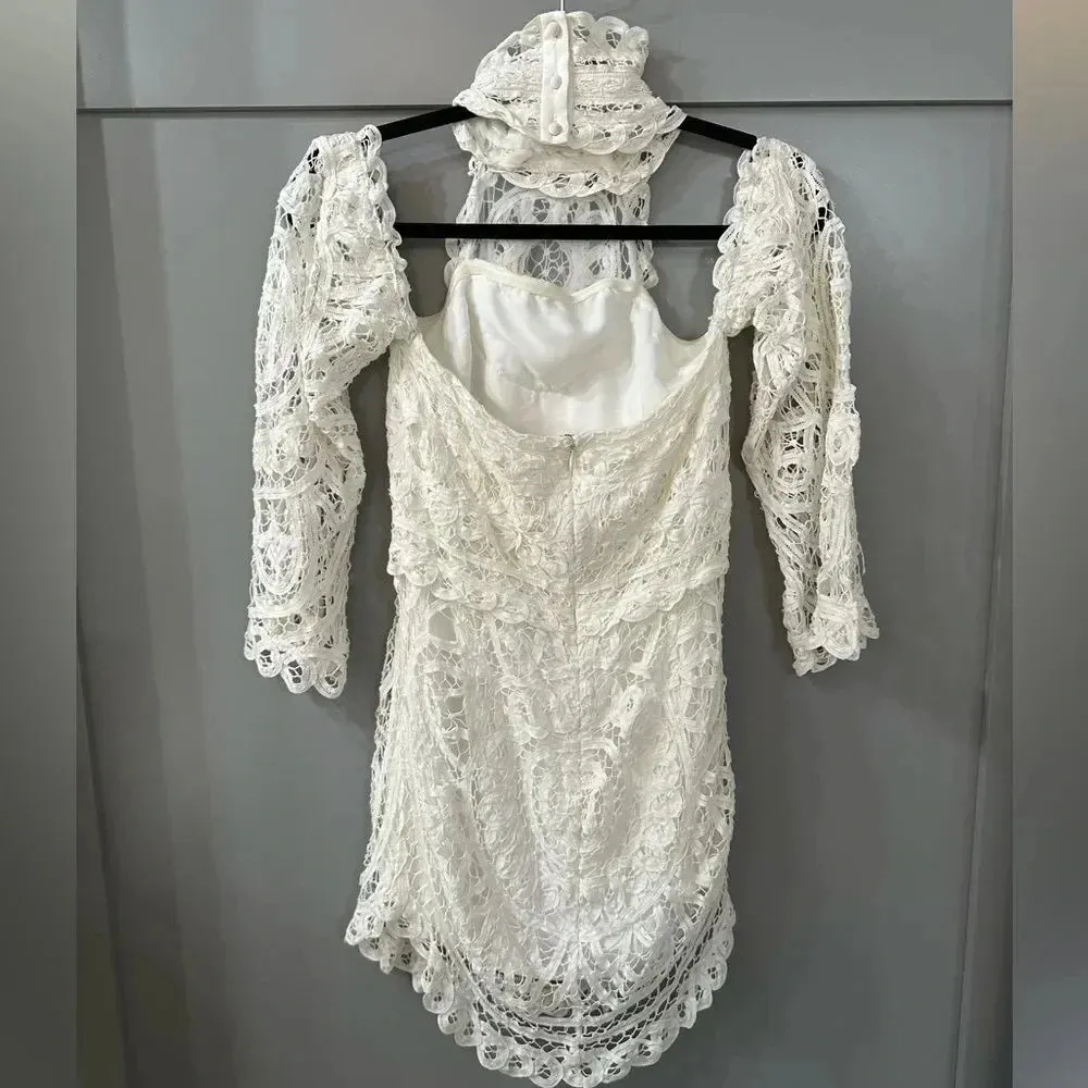 Free People Olympia Lace Bodycon backless Dress Size XS - Image 4