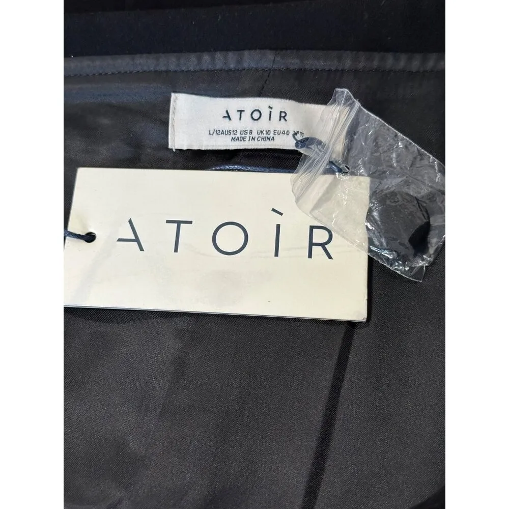 Atoir The Gisele Blazer Dress in Black Large New Womens Jacket Mini Cocktail - Image 9