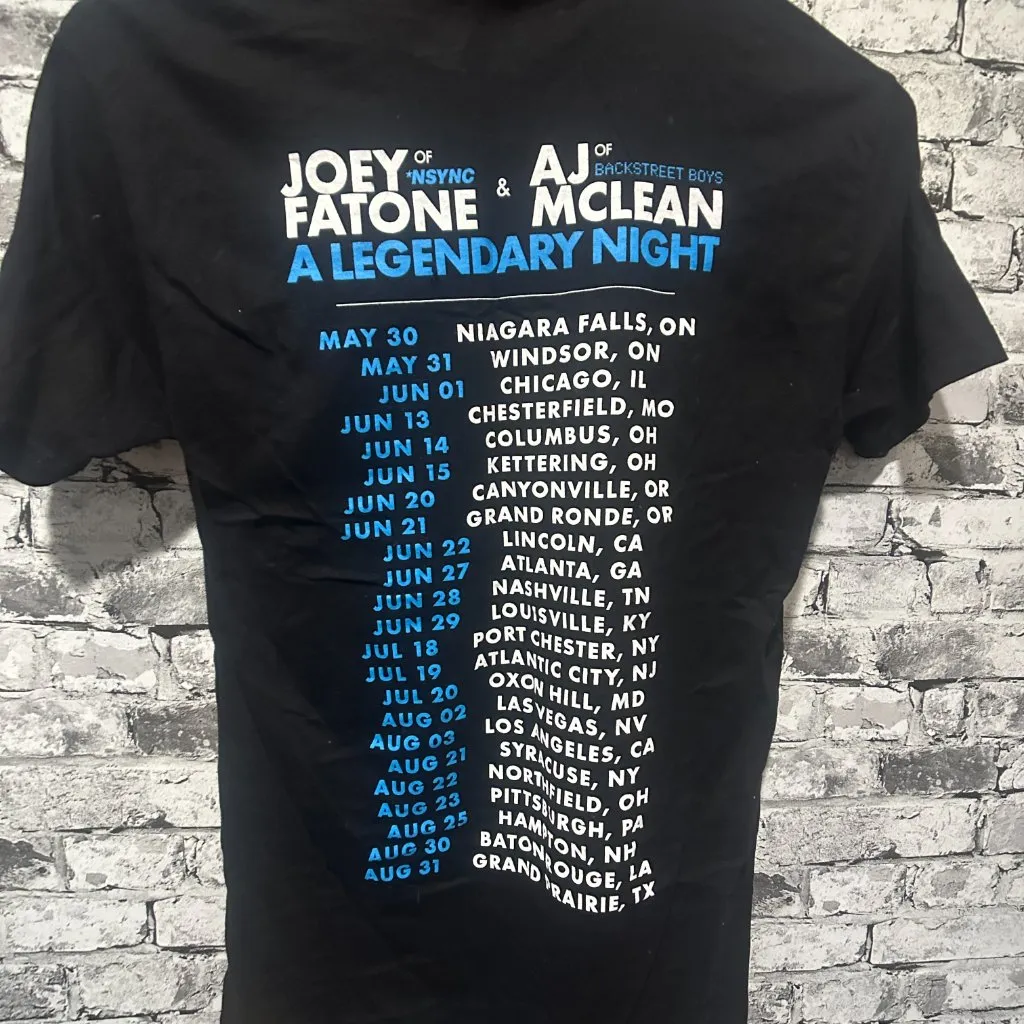 EUC Next Level Apparel Backstreet Boys Nsync Tour Black Graphic T-Shirt Size S - Image 7