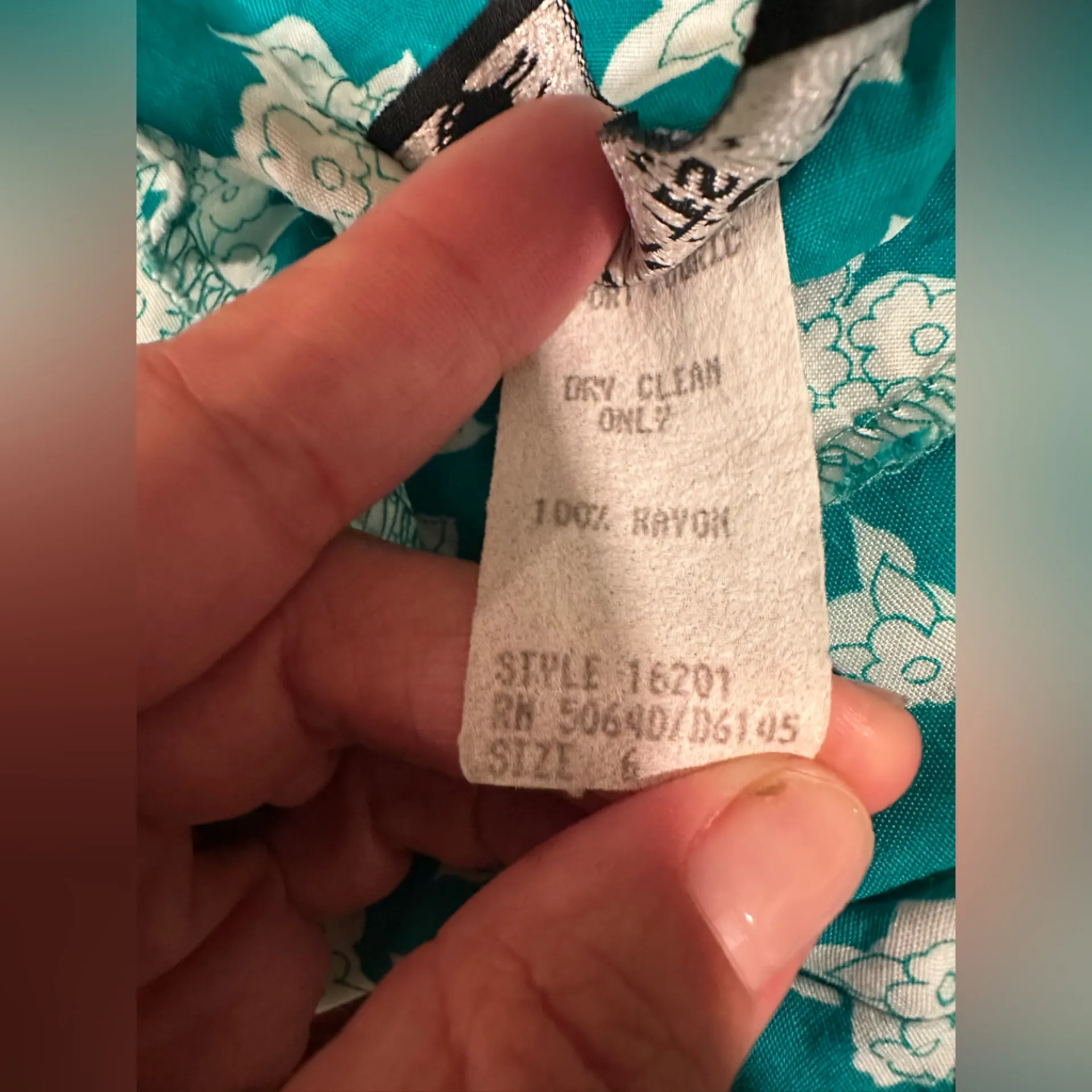 EUC VINTAGE Jonathan Martin Blue A-Line Dress with Bishop Sleeves - Image 6