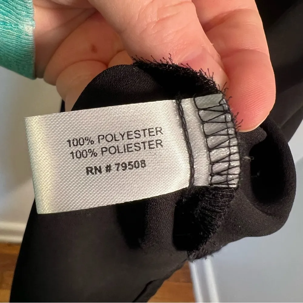 Jones & Co Jones New York Sleeveless Crepe Blouse Black L - Image 13