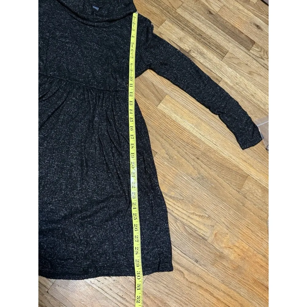 ModCloth Fit & Flare Dress Knit Long Sleeve Mock Neck Black Size Medium USA - Image 10