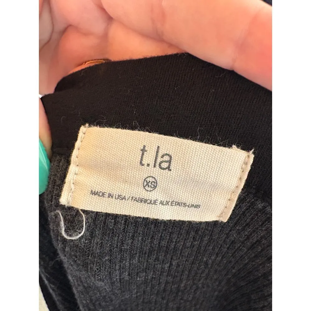 T.La Anthropologie Bodycon Maxi Dress Collared Polo Gray Casual Comfort XS - Image 6