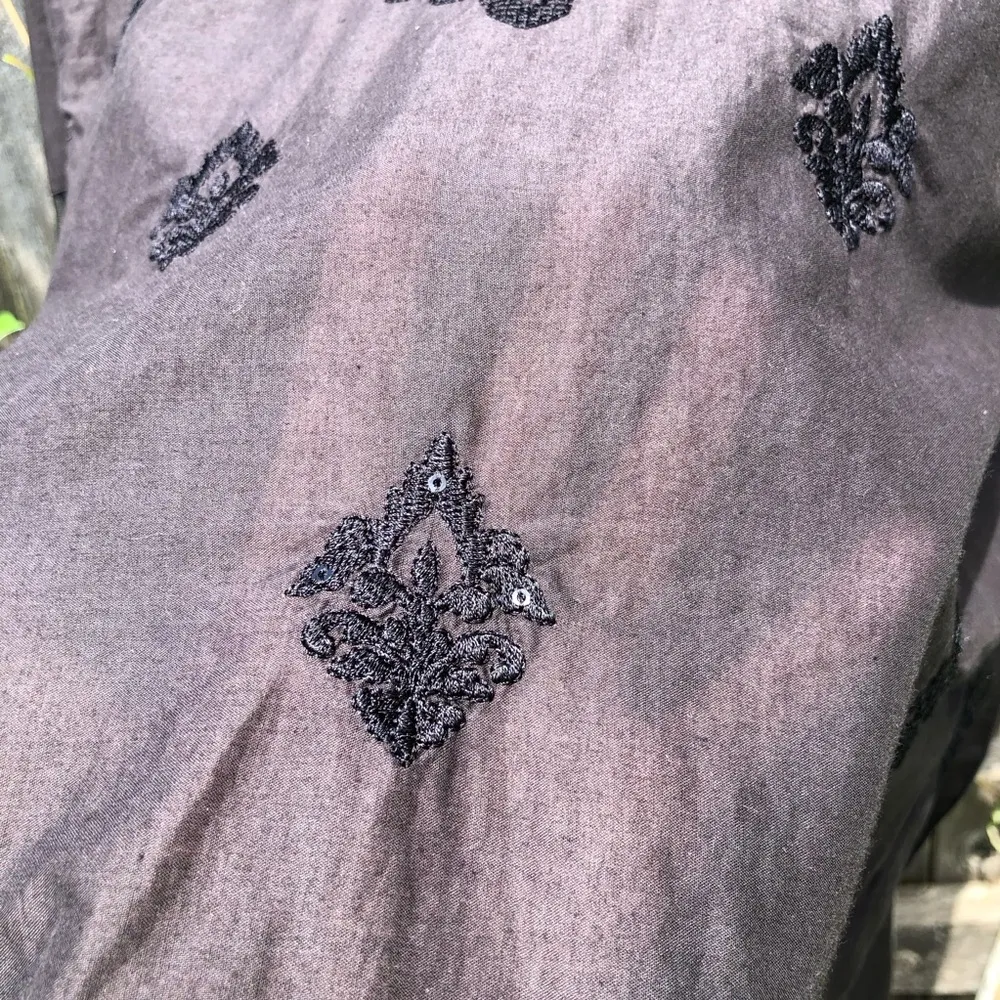 Limelight: embroidered Black tunic shirt dress L - Image 6