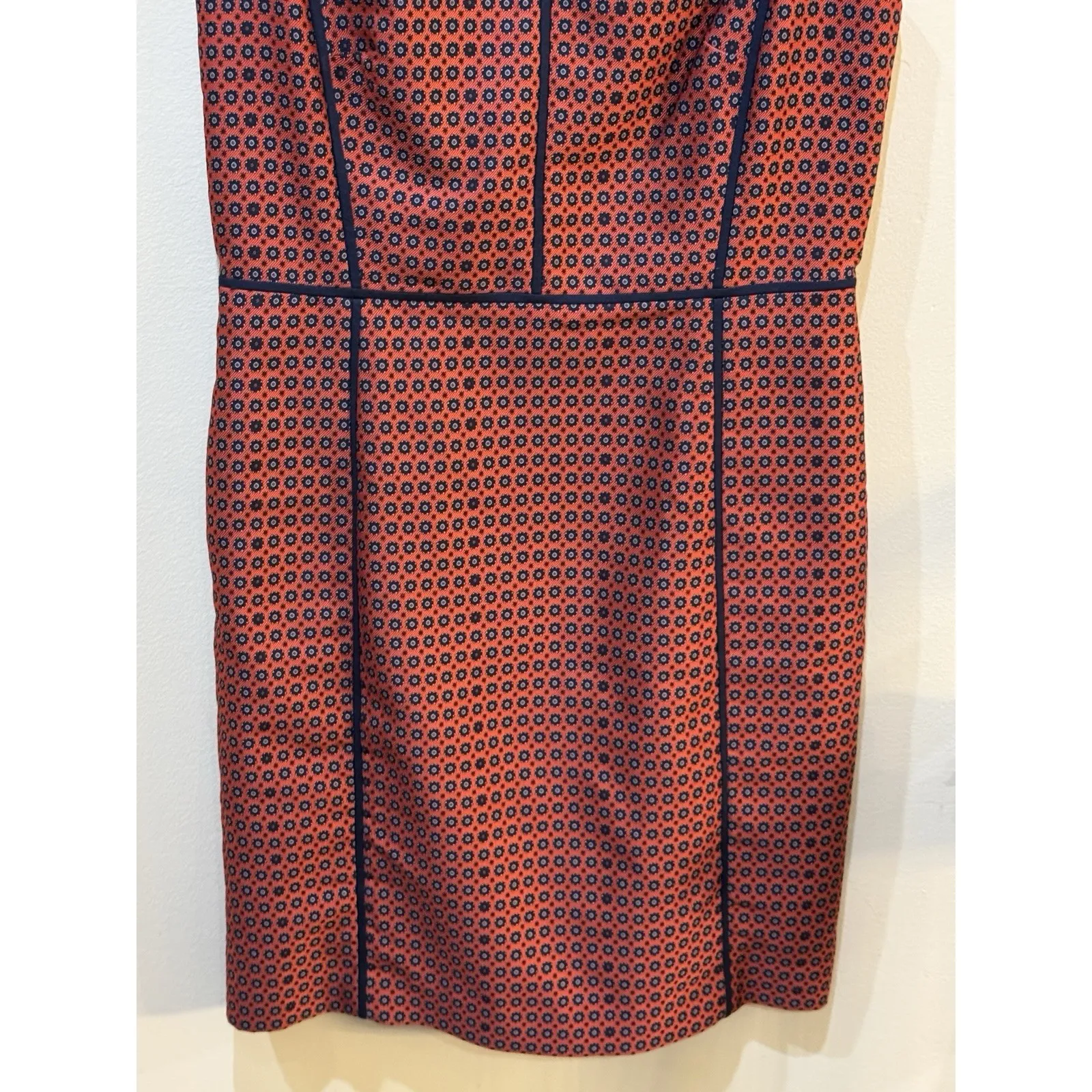 J. Crew Sleeveless Sheath Dress Size 14 Business Casual Office Geometric Paneled - Image 5