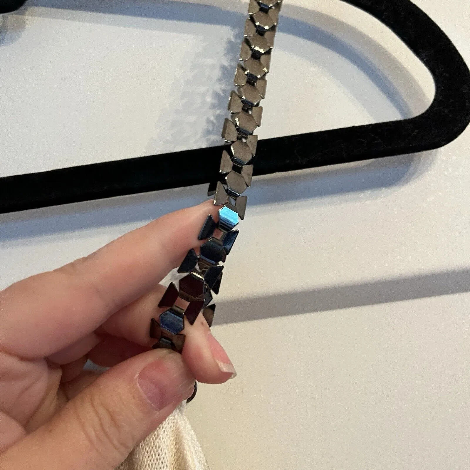 Brand New Women's Rachel Roy M Cream Gray Brown Thick Tank Top/ Fall Top Chain Size M - Image 7