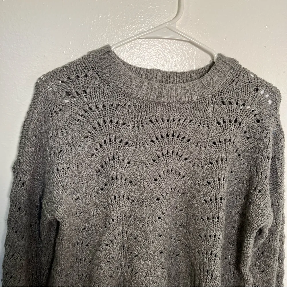 American Eagle Pointelle Crew Neck Sweater - Image 4