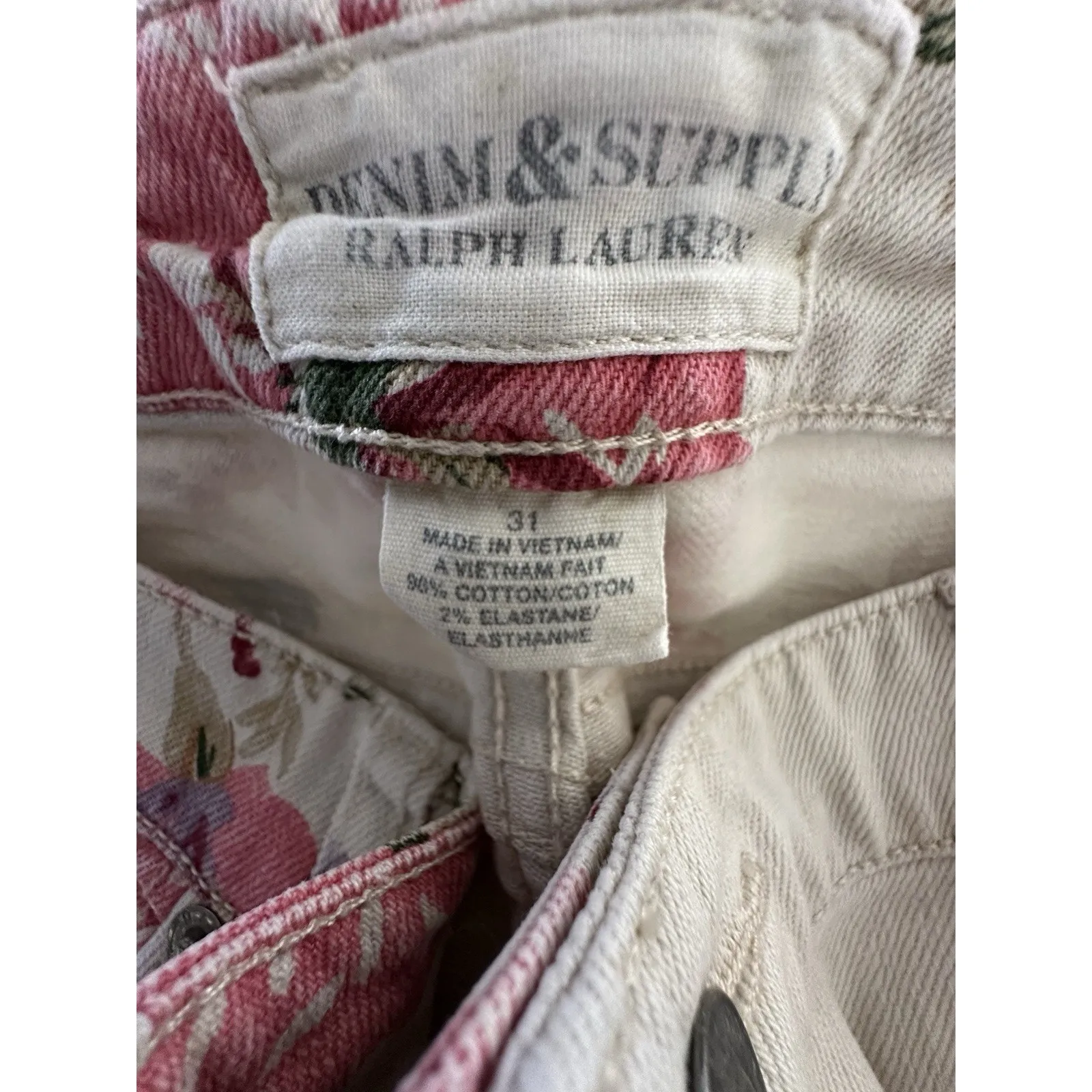 Denim & Supply Ralph Lauren Floral Print Skinny Jeans Ankle Zip Size 31 - Image 12