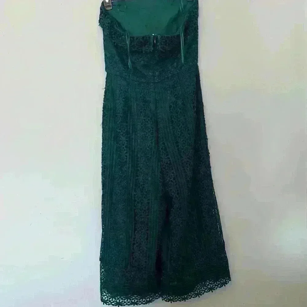 Greylin | Teal Crochet “Stowe” Strapless Jumpsuit - Image 6