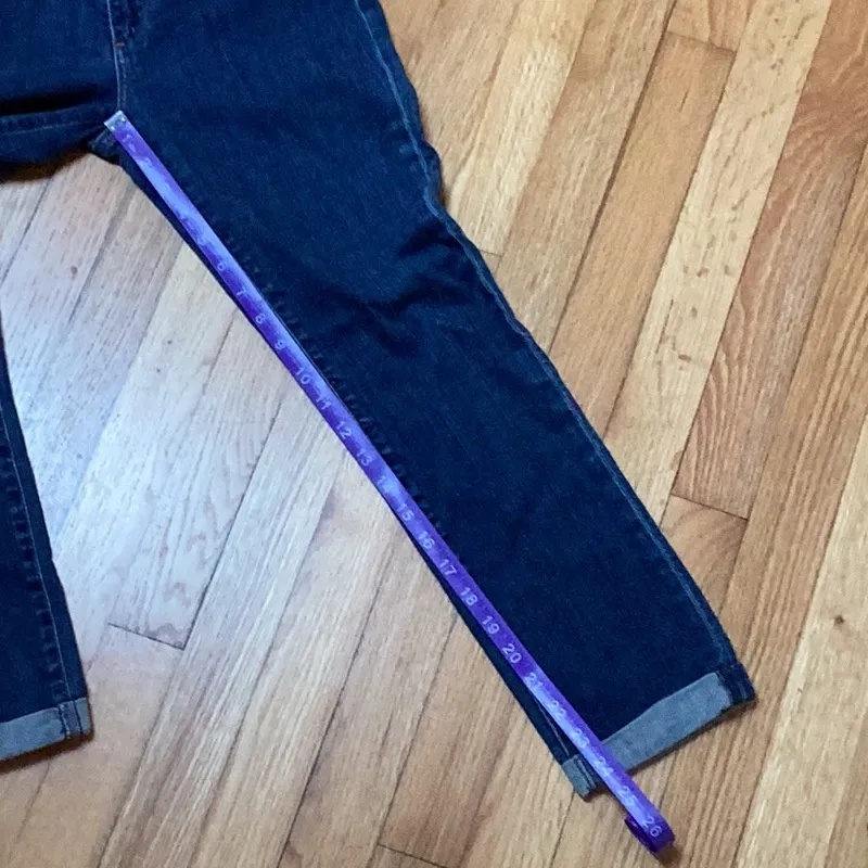 Anthropologie AG Adriano Goldschmied Stevie Roll-Up Slim Straight Jeans size 27 - Image 12