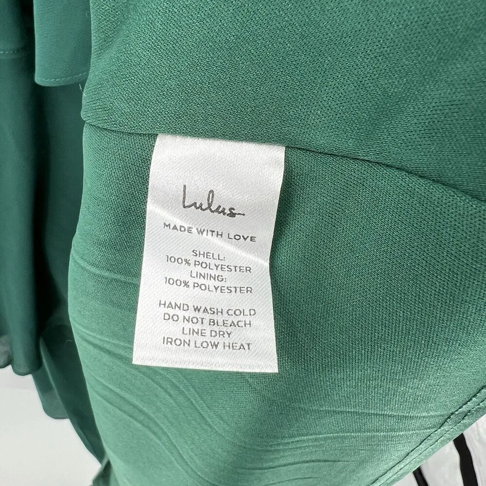 Lulus Celebration Time Emerald Green Sleeveless Tiered Midi‎ Dress Size XS - Image 10