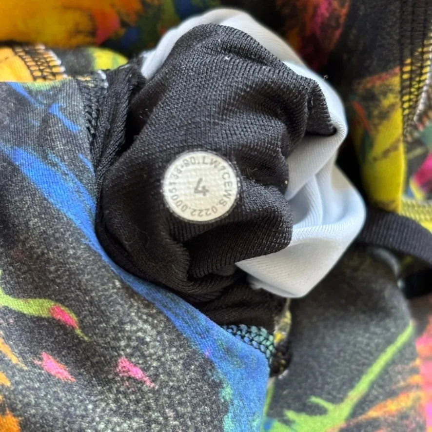 Lululemon Wunder Train Contour Fit High Rise Short 8" Sz 4 Undertone Black Multi - Image 5