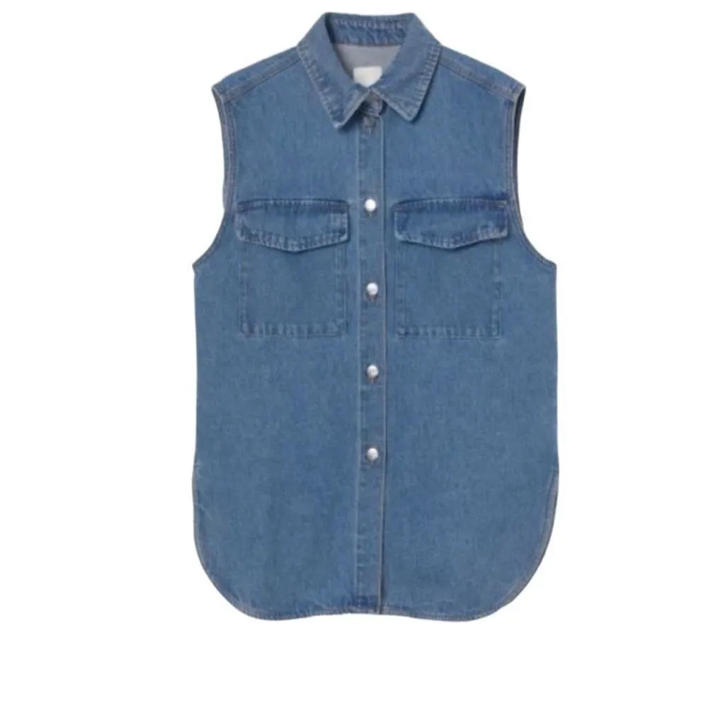 H&M Sleeveless Denim Vest(Size XS) - Image 2