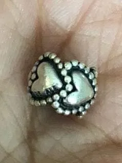 2 Sterling Silver Hearts Charm - Image 3