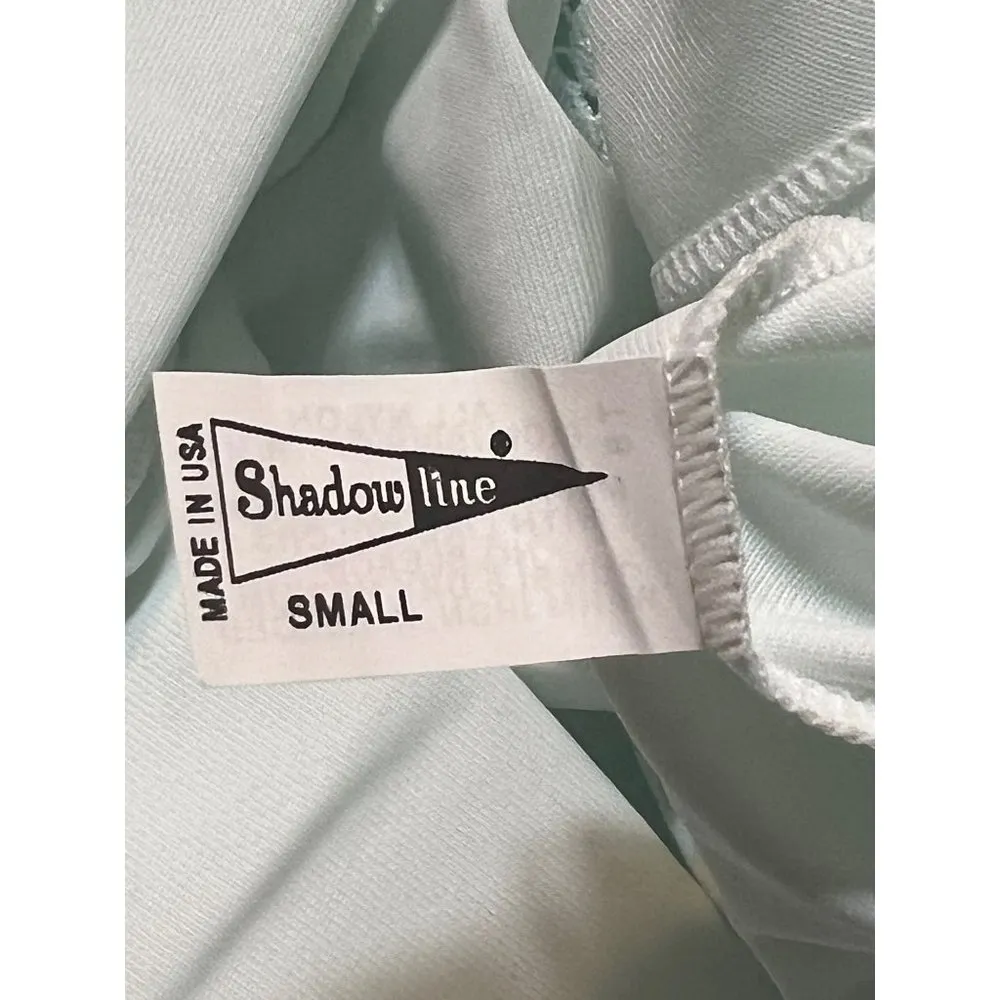 Vintage Shadowline 2 Piece Peignoir Set Robe Gown Light Mint Green USA Sz Small - Image 7