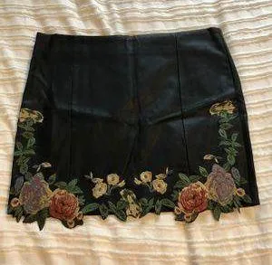 Black Leather Skirt - Image 2