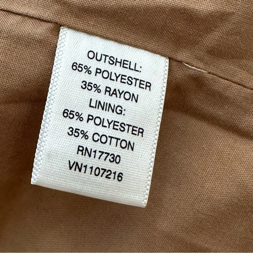 Isaac Mizrahi for Target Tan Button Front Flap Pockets Blazer Jacket Size 12 NEW - Image 11