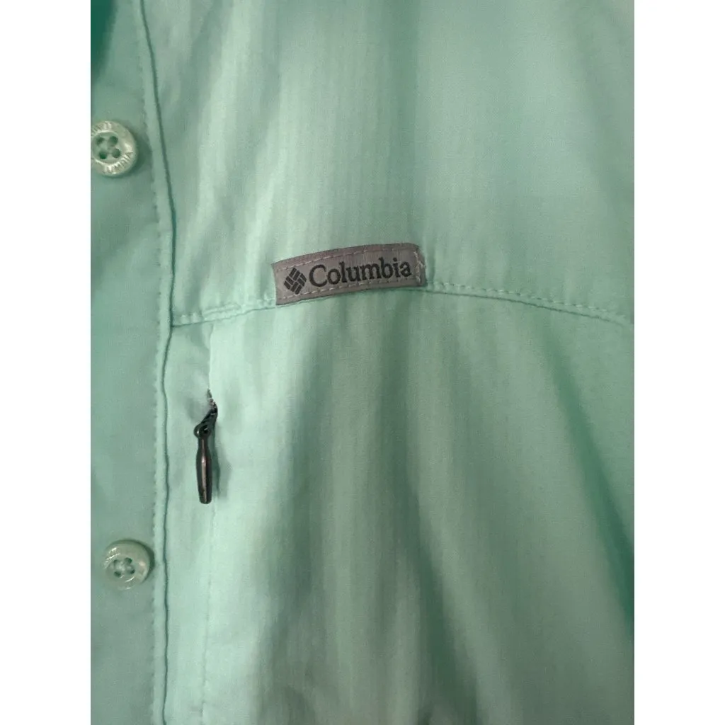 Columbia Sportswear Aqua Womens Short Sleeve button up Shirt XL - Image 3