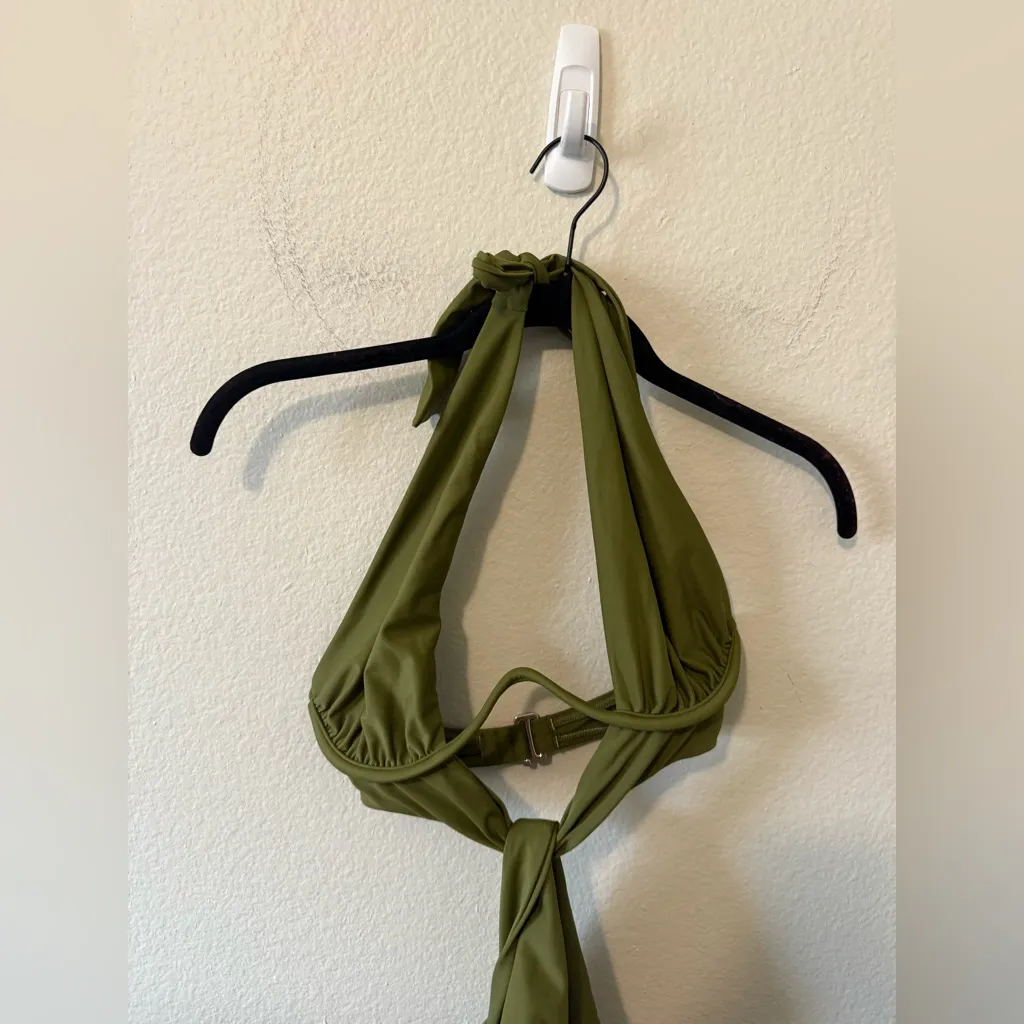 ANDREA IYAMAH NAYO ONE PIECE SWIMSUIT Olive Green Size XS RESORT VACATION - Image 4