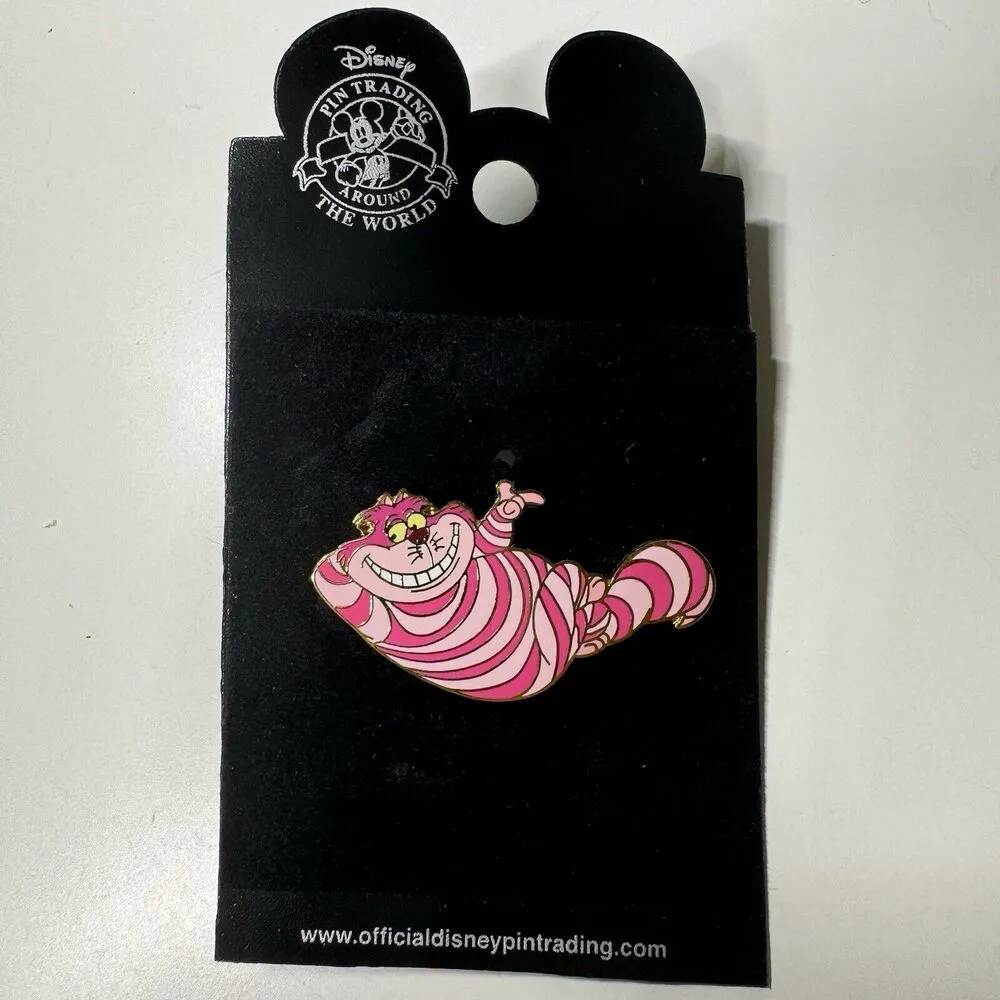 Vintage Disney Cheshire Cat Pin Alice in Wonderland 2002 Official Trading LE New - Image 2