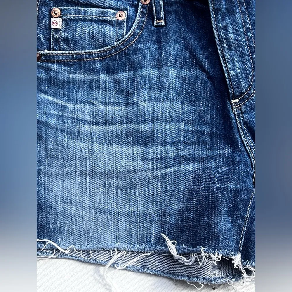 AG ADRIANO GOLDSCHMIED Hailey  Cutt Off EX Boyfriend Denim Shorts - Image 5