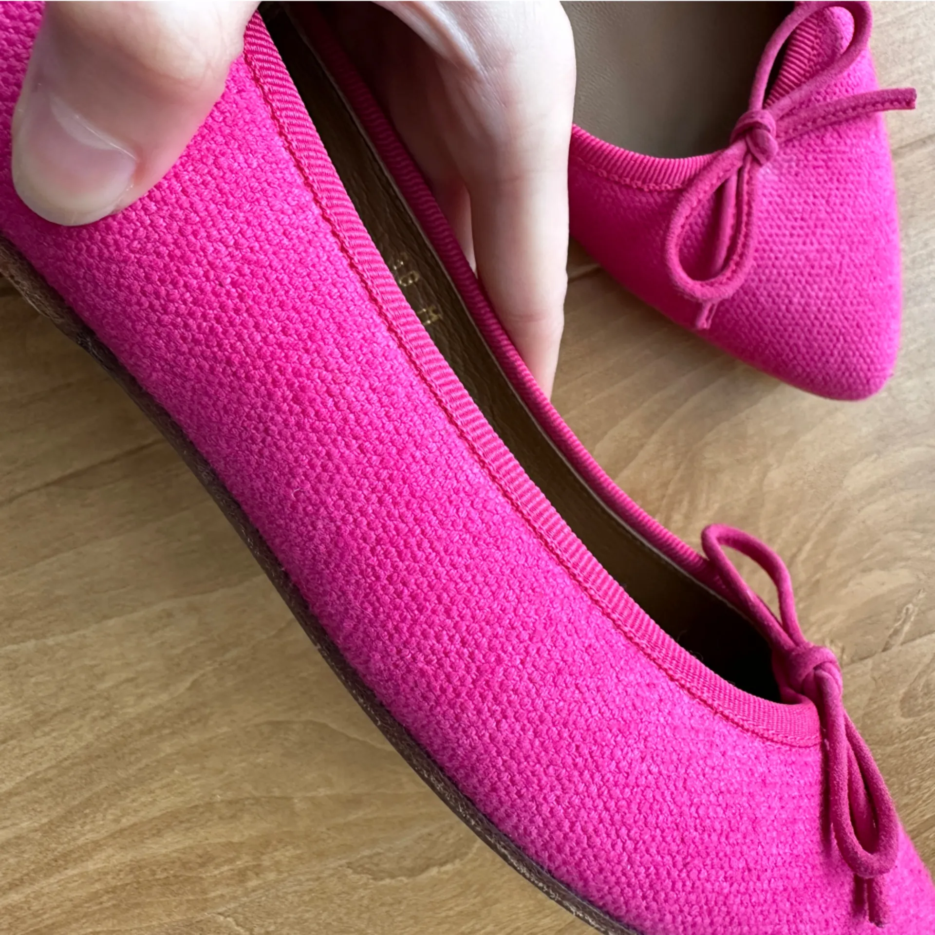 Margaux The Pointe Bow Ballet Flats, Hot Pink, Size 8 Pink - Image 8