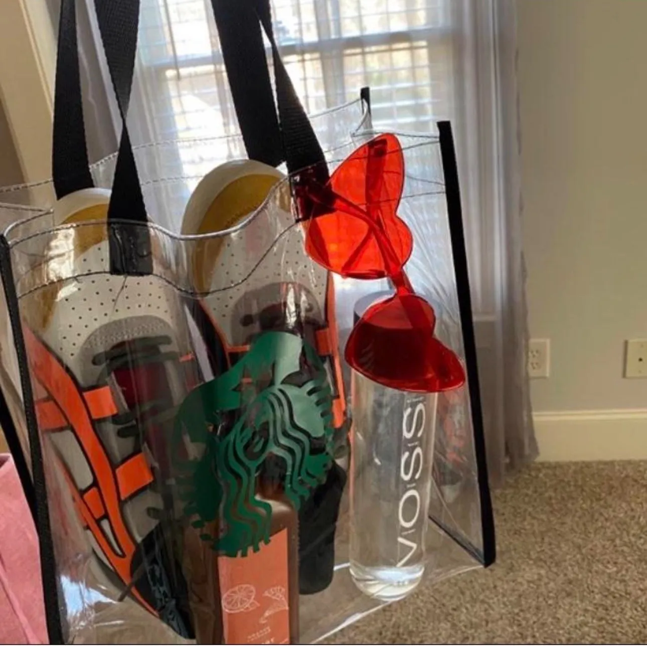 Starbucks Clear 12x12 double handle clear tote bag purse - Image 2