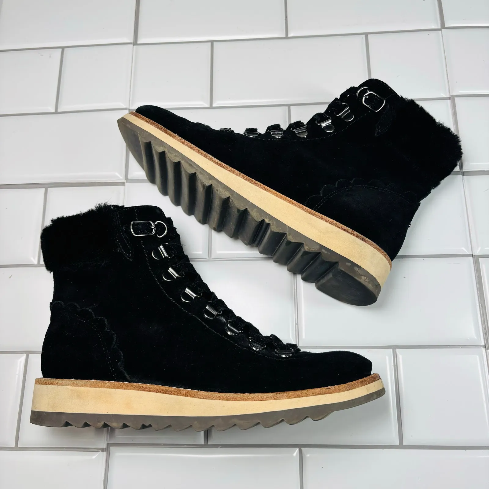 Kate Spade New York BLACK SPORT SUEDE Women's Maira Hiking Boot, US 6‎ M - Image 11