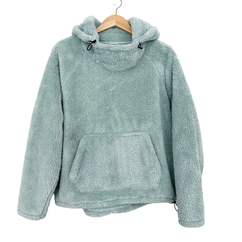 Pink Victoria's Secret Sherpa Teddy Fleece Hoodie Sz M - Image 5