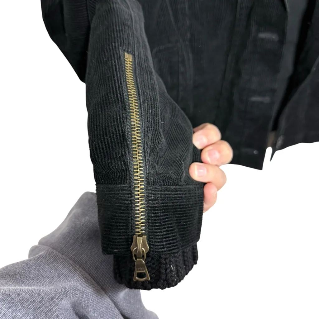 Margaret O’Leary Women’s Corduroy/Wool Knit Jacket in Black Size XS - Image 4