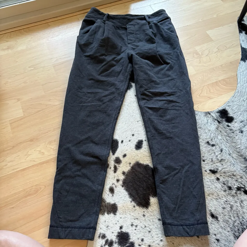 LULULEMON Stress Less Pant Heathered Marled Black Pull On Pants‎ Size 4 - Image 11