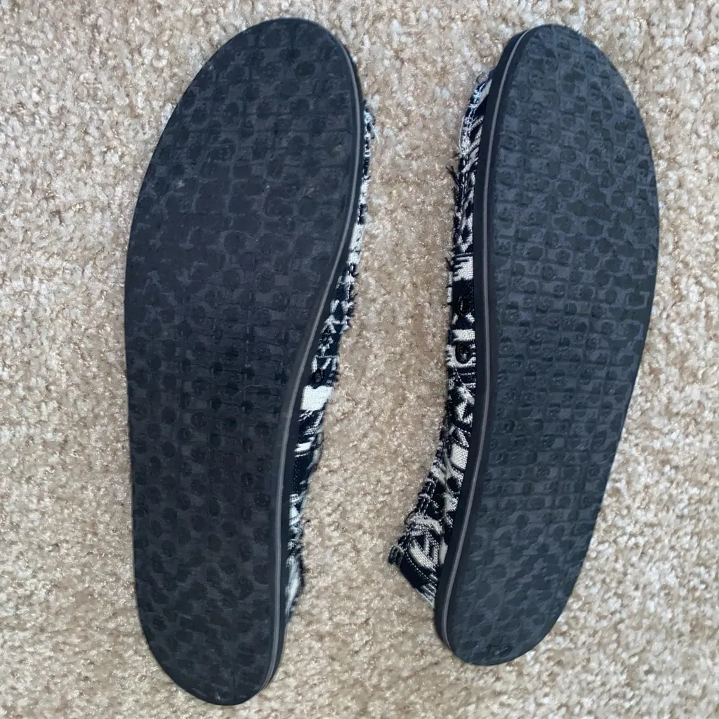 Sanuk Donna Tribal Sidewalk Surfers Black/White Women's Sz 10 - Image 7