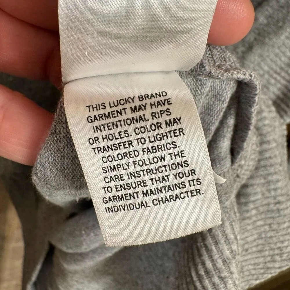 Lucky‎ Brand Heather Gray Minimalist Long Sleeve Shirt Dress Medium - Image 5