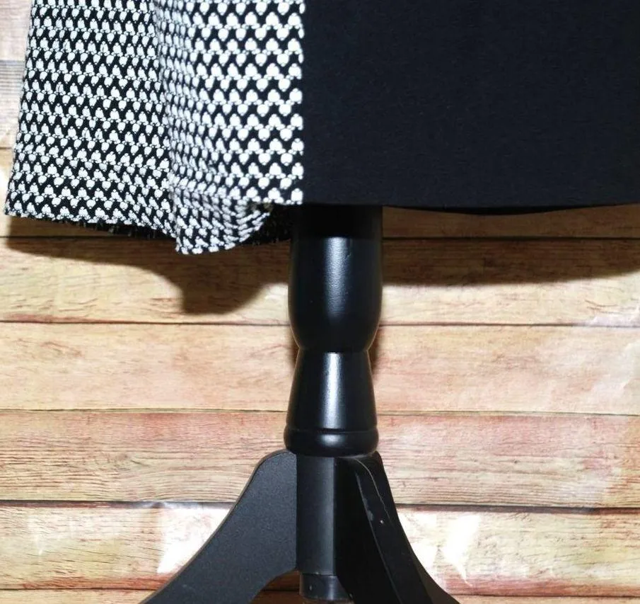 Max Mara Penny Black Midi Shift Dress Black White Size 14 Career Classic FLAWED - Image 5