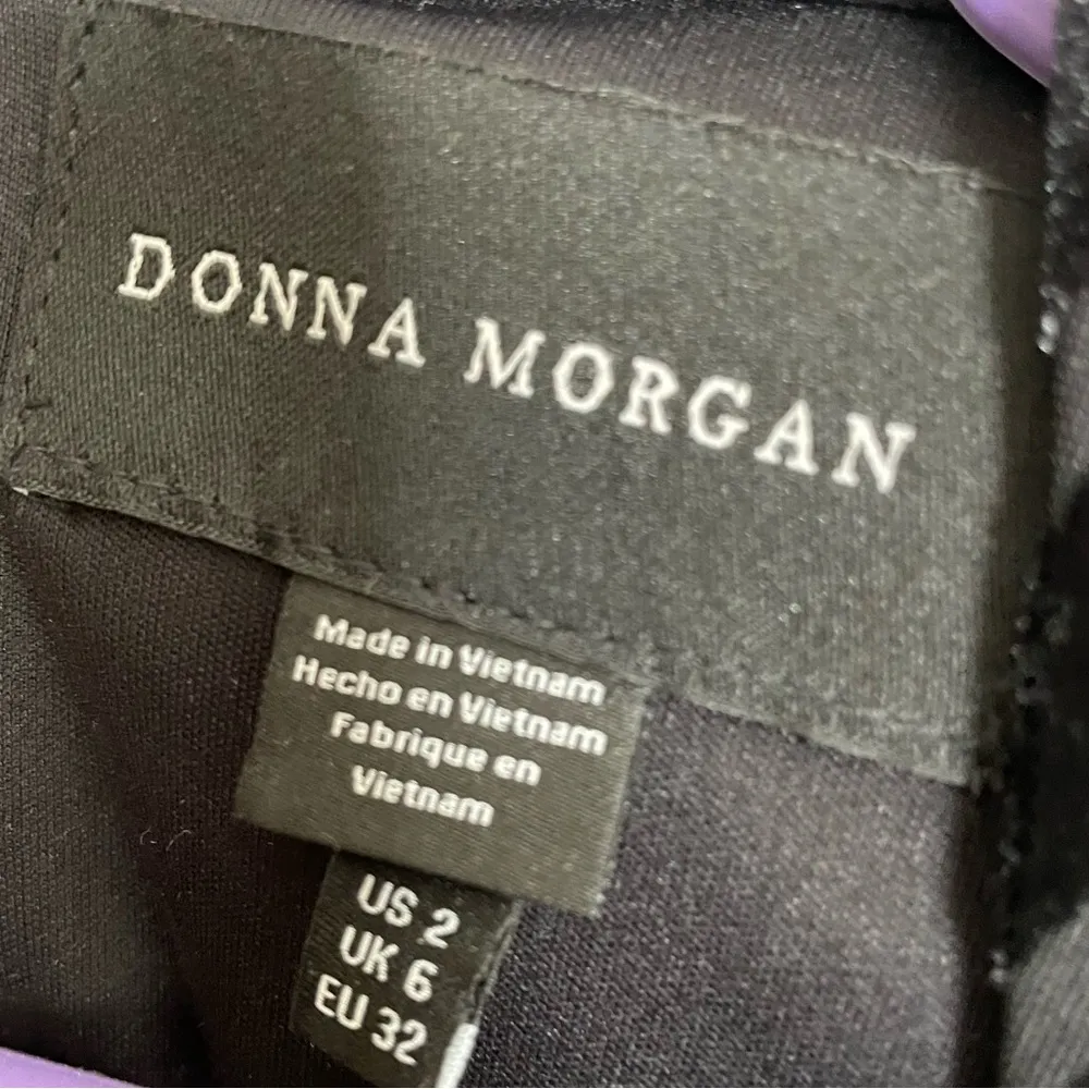 Donna Morgan Women's Long Sleeve Sweetheart Shirred Mini Dress Black Sz 2 - Image 6