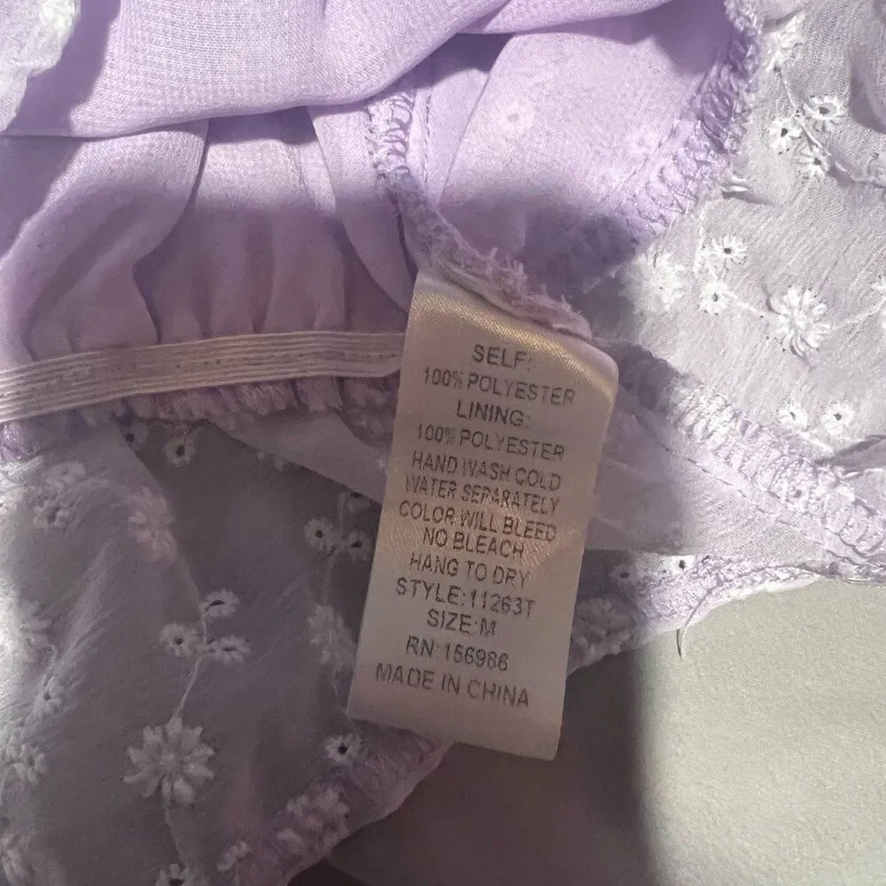 Idea Ditto boho cropped floral top size M - Image 9