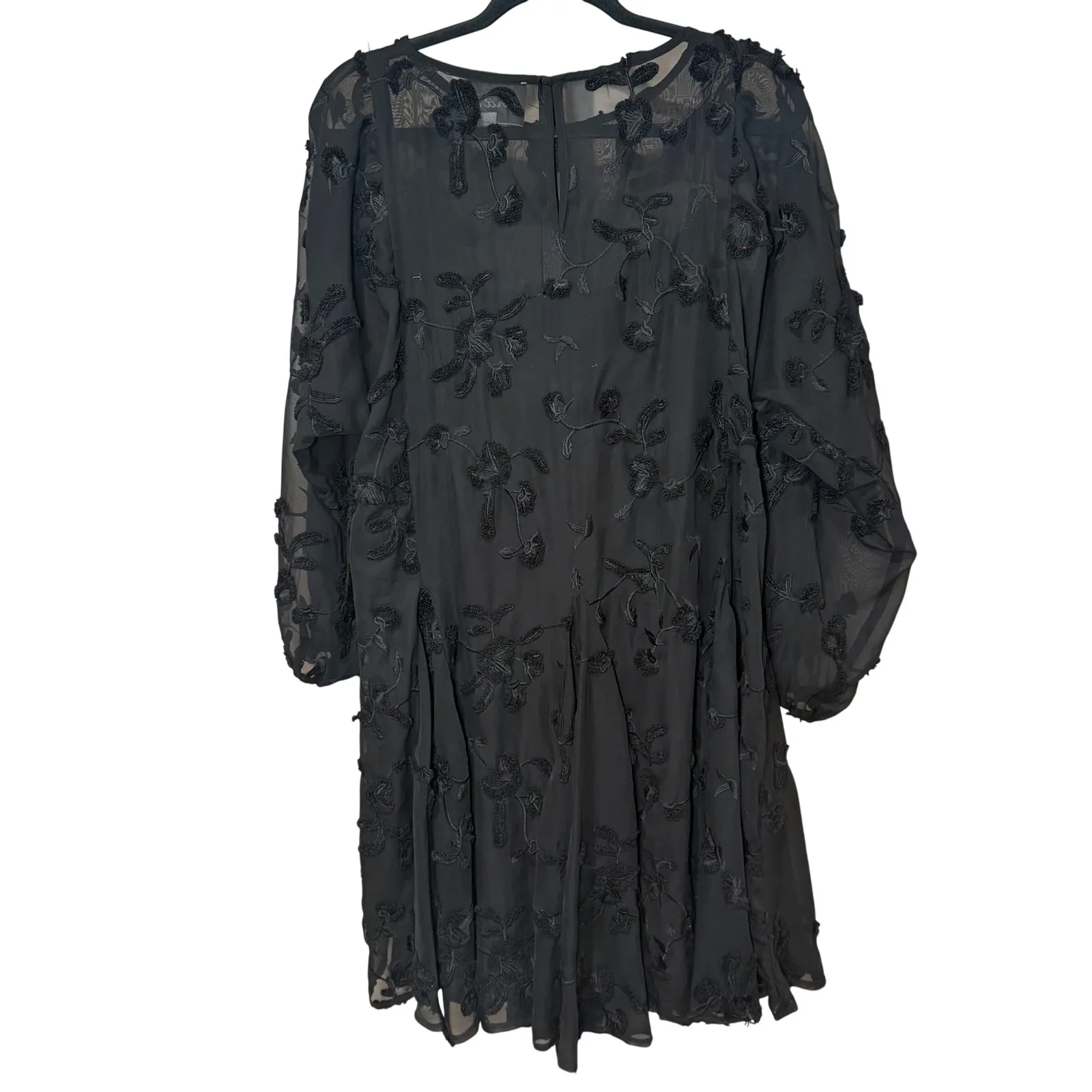 Anthropologie Mare Mare Amal Textured Embroidered Mini Dress Size Large - Image 6