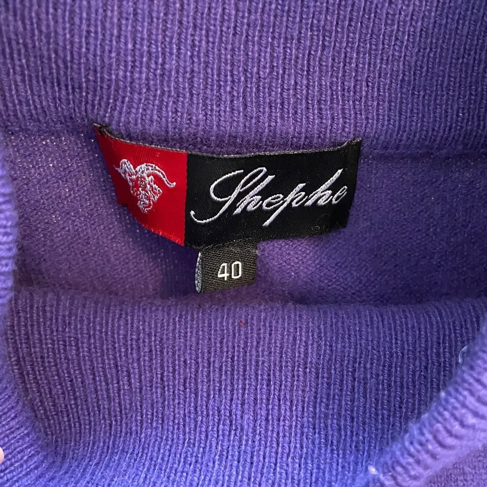 Shephe Purple Turtleneck Cashmere Sweater Size Medium - Image 5
