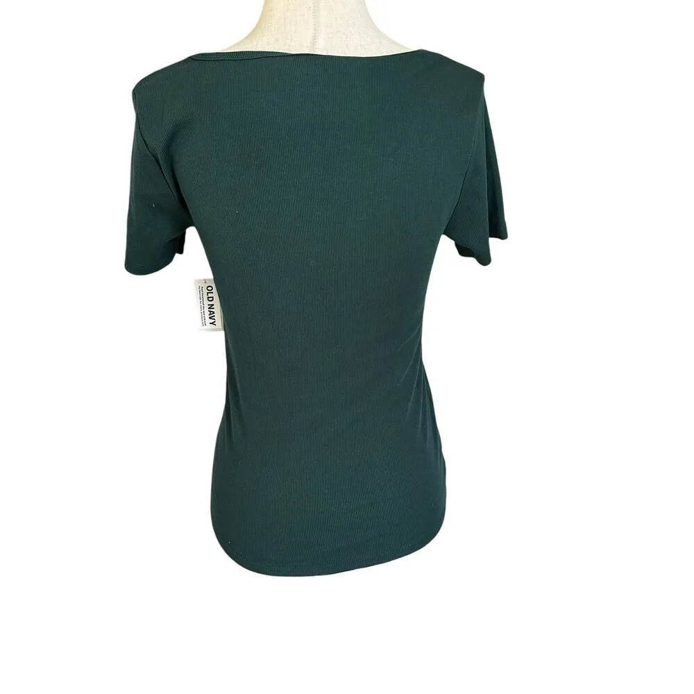 Old Navy Green Basic T-shirt Women Size Small NWT | 67-9 - Image 3