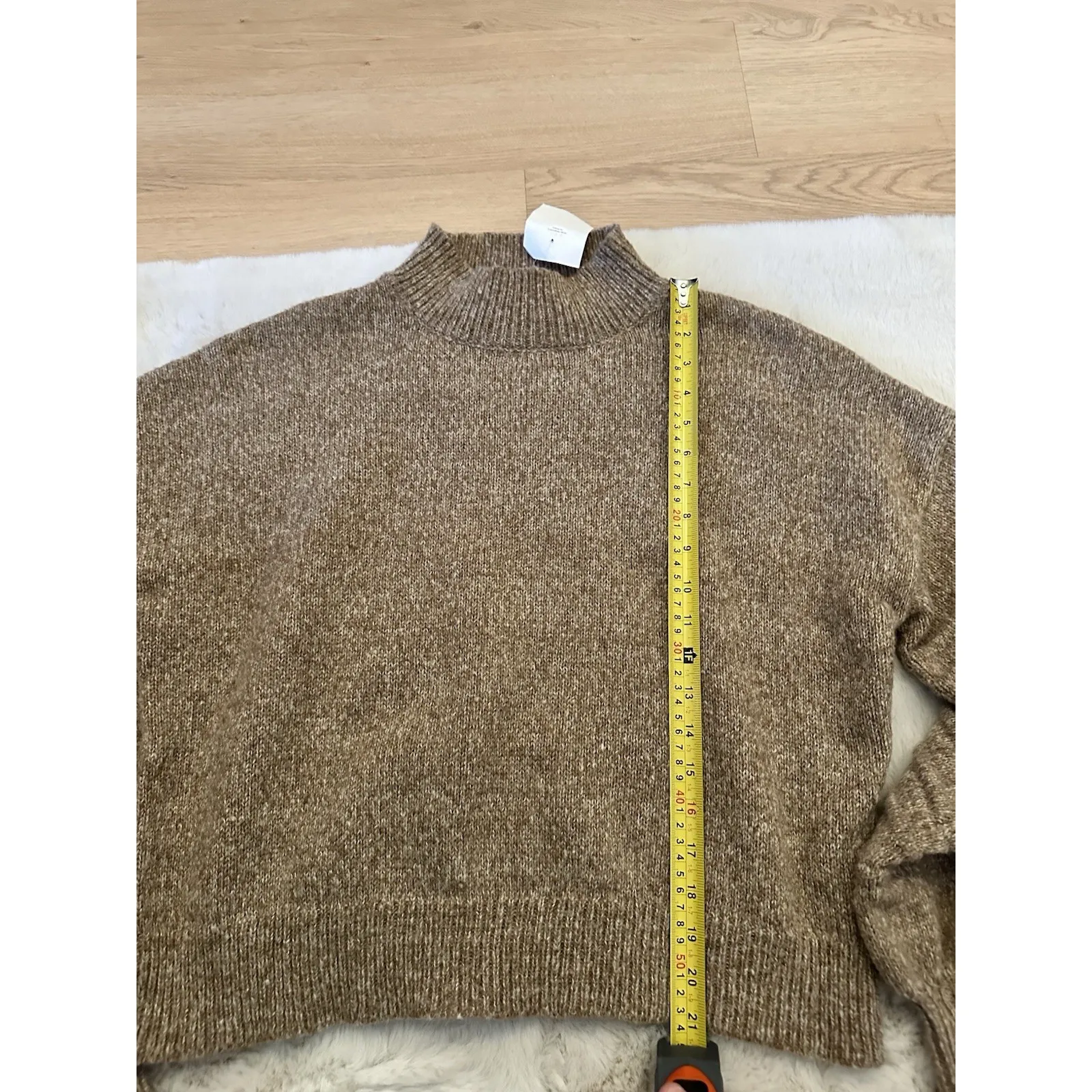New In Wool Blend Sweater Size M‎ Brown Pullover Crewneck Size M - Image 2