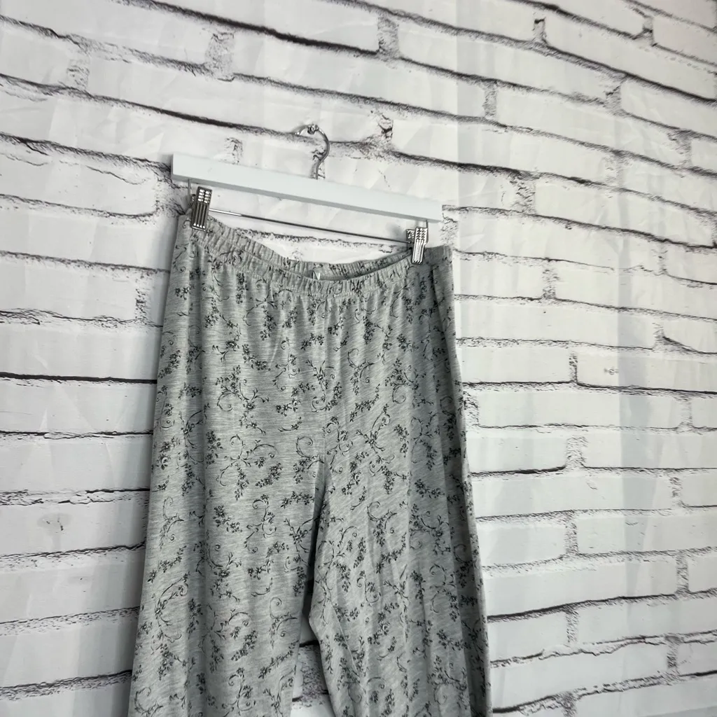 Charter Club Intimates Floral Pajama Pants Women’s L Gray Lightweight Lounge - Image 3
