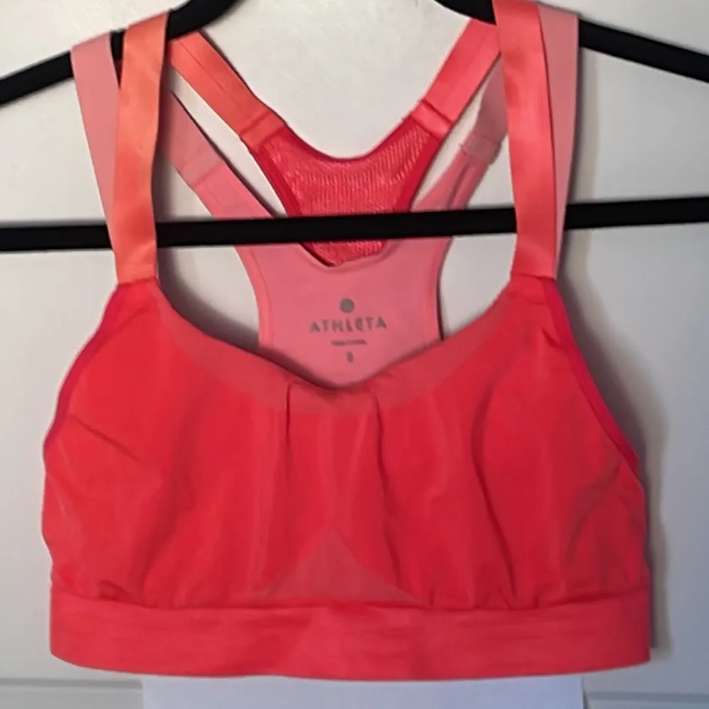 Athleta Tangerine Seamless Double Under Sports Bra Small - Image 3